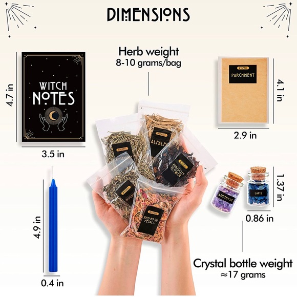 🕯✨🐈‍⬛ Traditional Witch Crafting Starter Kit real organic herbs & real c… - Picture 16 of 17